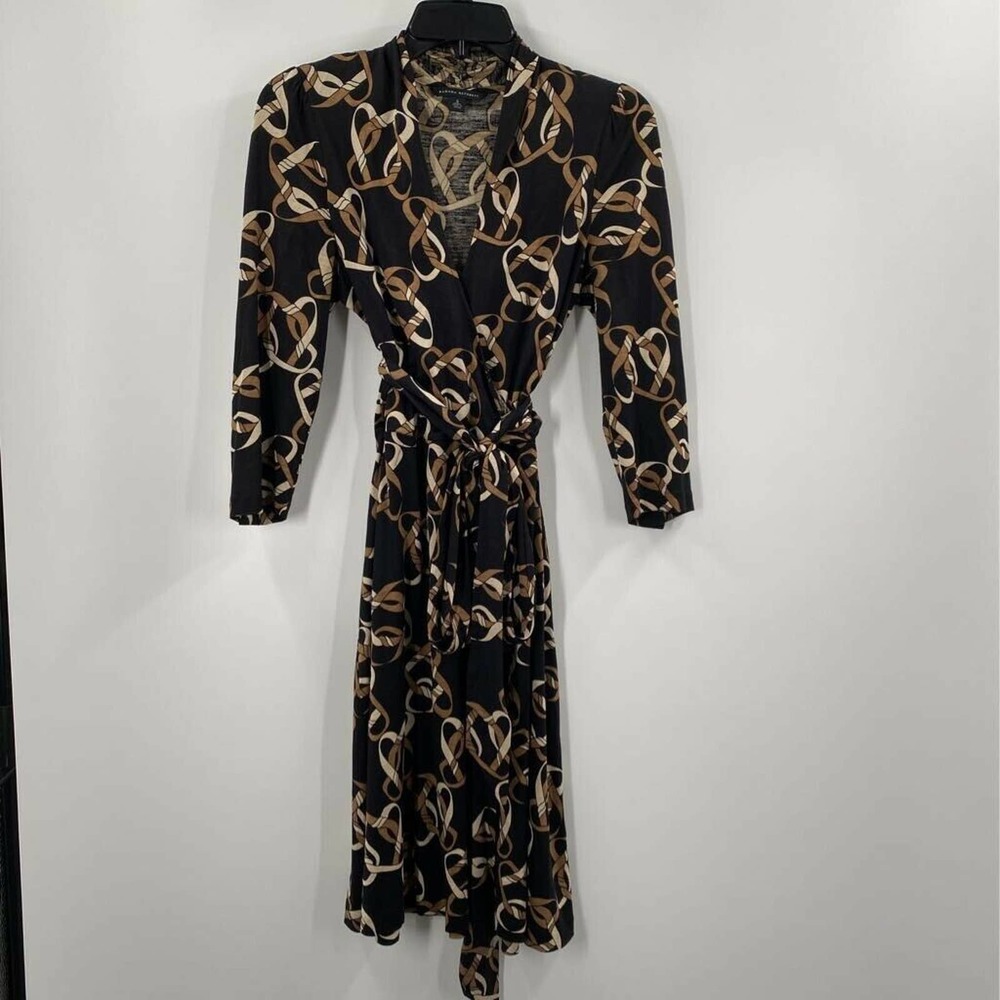 Banana Republic Wrap Dress Ribbon Belted V Neck